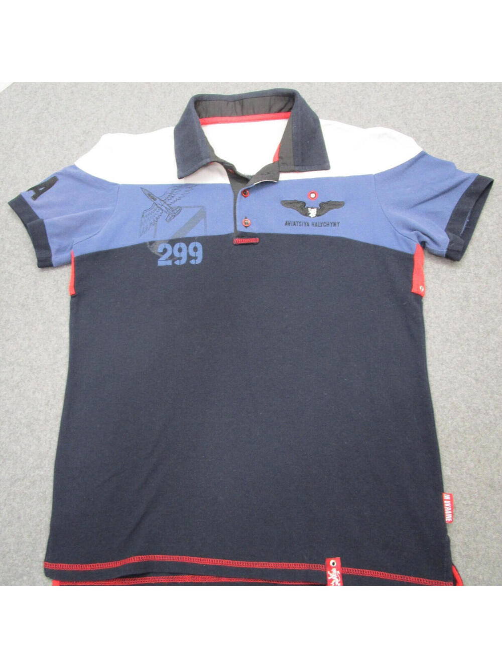 Aviatsiya Halychyny Premium Mens Polo Shirt Ukraine Aviation 299 BRIGADE Size M